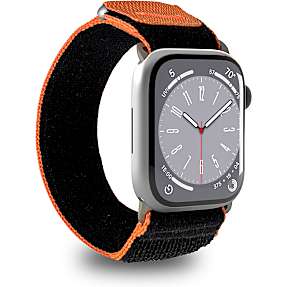 Puro Trial Loop Apple Watch 3 42 mm og 4 44-45-46-49 mm - sort og orange