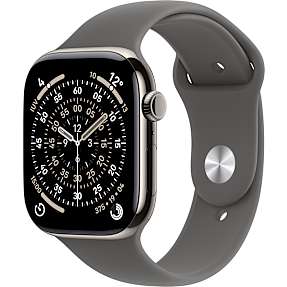Apple Watch S11 (2025) GPS + Cell 42 mm - Natural Titanium  - Stone Grey Sport Band M/L
