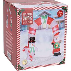 Oppusteligt juleport 250x225 cm med LED-lys