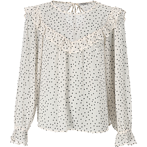 VRS dame chiffon bluse str. M - beige