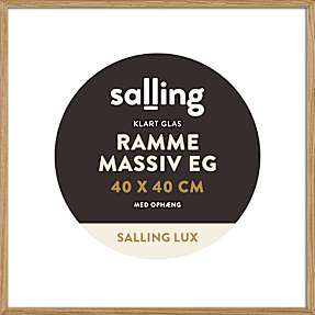 Ramme i massiv eg m. glas - 40x40 cm