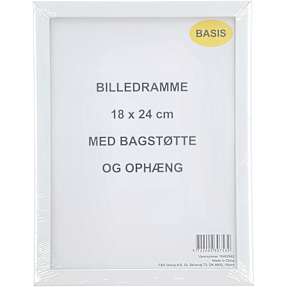 Ramme i hvid - 18x24 cm