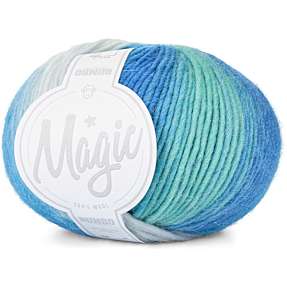 Bumbo Magic Uldgarn -  Blå, Turkis, Hvid 906