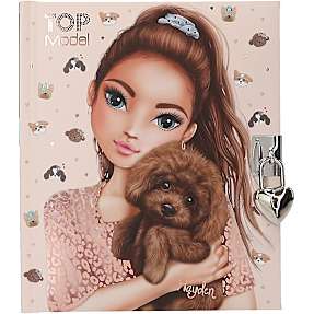 TOPModel kitty and doggo dagbog m. hjertelås - Hayden