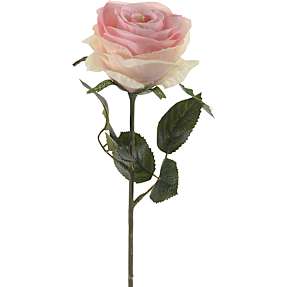 Kunstig blomsterstilk rose simone - lyserød