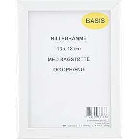 Ramme i hvid - 13x18 cm