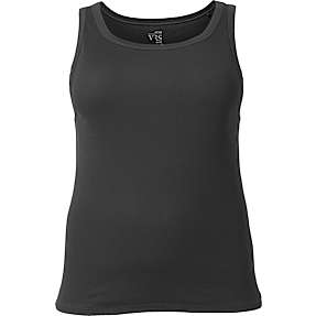 VRS dame rib tanktop str. 52 - sort
