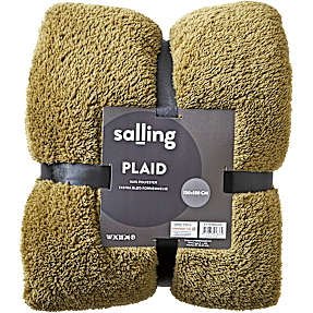 Salling super soft plaid 130x180 cm - olivengrøn