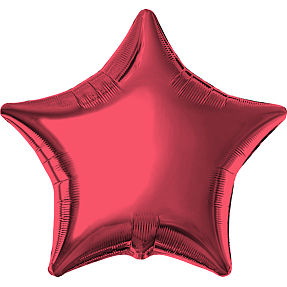 Salling folieballon stjerne Ø: 45 cm - rød