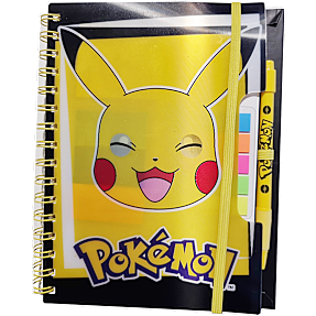 Pokémon notesbogsæt med kuglepen og sticky notes