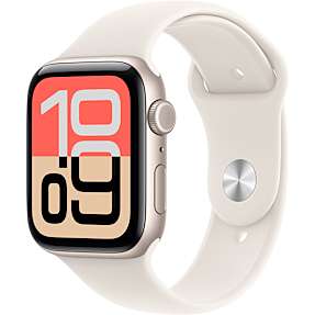 Apple Watch SE 3 (2025) GPS + Cell 44 mm - Starlight Aluminium - Starlight Sport Band S/M