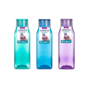 Sistema Square drikkedunk 475 ml - flere varianter - assorteret