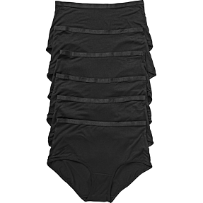 VRS dame 6-pak maxi trusser str. L - sort