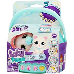 Baby Paws interaktiv bamse - flere varianter - assorteret