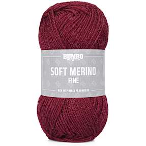 BUMBO Soft Merino Fine Uldgarn - Vinrød 1118