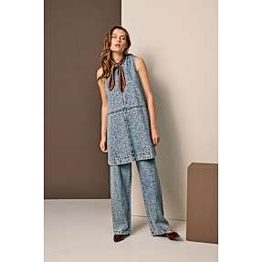 VRS dame denim kjole str. L - blå