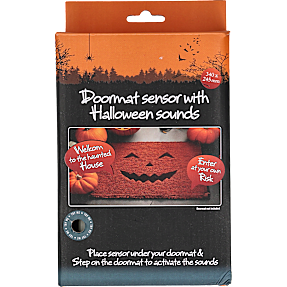 Halloween dørmåtteunderlag m. sensor og lyd 34x24,5 cm
