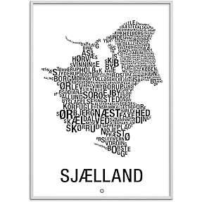 Sjælland, byer - 30x40 cm