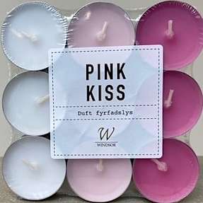 Windsor fyrfadslys med duft 18-pak - pink kiss