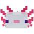 Axolotl lampe - hvid