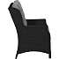 Vila Tjørn havemøbelsæt med 6 høje stole - sort