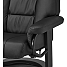 Bonn lænestol med skammel - sort læder