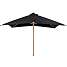Calais parasol 3x3m - sort