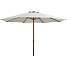 San Diego parasol med snoretræk Ø:350 cm - beige