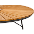 Kerteminde teak - nonwood havebord Ø130 cm, antracit stel