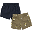 VRS baby 2-pak shorts str. 74/80 - oliven/blå
