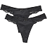 VRS dame 2-pak g-streng str. 3XL - sort