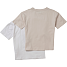 VRS børne 2-pak T-shirt str. 98/104 - hvid/beige