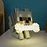 Minecraft Wolf natlampe - hvid