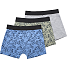 VRS børne 3-pak boxershorts str. 98/104 - grøn/grå/blå