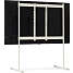 Pedestal Tube TV gulvstand til 40" - 65" - pearl