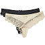 VRS dame 2-pak g-streng str. L - beige/sort