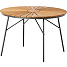 Kerteminde teak - nonwood havebord Ø110 cm, antracit stel