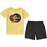 VRS børne sæt med shorts str. 98/104 - gul/sort