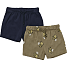 VRS baby 2-pak shorts str. 74/80 - oliven/blå