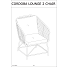 Cordoba loungestol 2-pak m. hynder