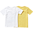 VRS børne 2-pak t-shirt str. 122/128 - gul/hvid