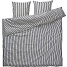 Mikrofiber sengetøj 200x220 cm  - simpel sort strib