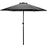 Oakland parasol Ø: 250cm med krank - sort