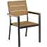 Carlton havestol, stabelbar - teak look