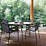 Kerteminde teak havebord Ø130 cm, antracit stel