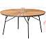 Kerteminde teak havebord Ø150 cm, mocca stel