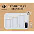 Windsor udendørs LED bloklys 3-pak - hvid