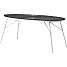 Kerteminde sort/hvid-nonwood havebord 180 x 90 cm