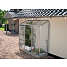 Ida 1300 vægdrivhus inkl. sokkel - aluminium