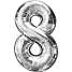 Salling folieballon 35 cm 8-tal - Flere varianter - Assorteret